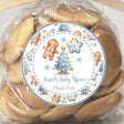 Blue gingerbread baby shower sticker