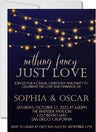 Blue gold wedding invitation collection featuring string light design