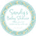 Blue moon stars baby shower stickers
