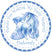 Blue personalized unicorn party favor sticker