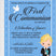 Blue polka dot first holy communion invitation