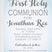 Blue watercolor First Holy Communion invitation with soft textured background