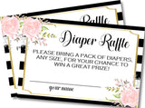 Blush Floral Baby Shower Diaper Raffle Tickets Printable PDF Download