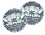 Boy twins elephant baby shower favors