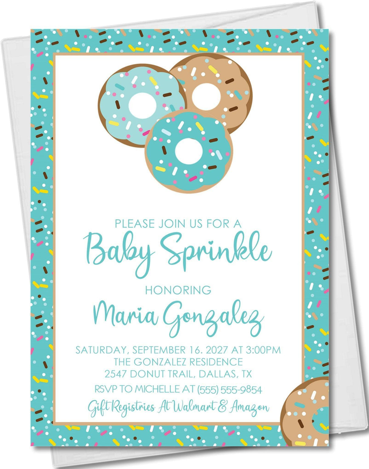 Boys Donut Baby Sprinkle Invitations