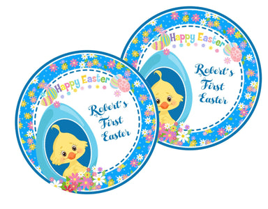 Boys First Easter Stickers Or Favor Tags