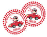 Boys Race Car Valentine's Day Stickers
