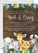 Boys Safari Animals Baby Shower Invitations