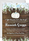 Boys blue rustic fall pumpkin baby shower invitation