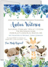 Boys blue safari socially distant baby shower invitation