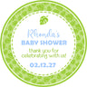 Boys tropical baby shower sticker label