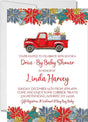 Boys winter drive by baby shower invitation