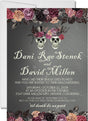 Bride And Groom Skull Halloween Wedding Invitations