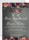 Bride And Groom Skull Halloween Wedding Invitations
