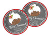 Brown Mrs. Claus Christmas Stickers