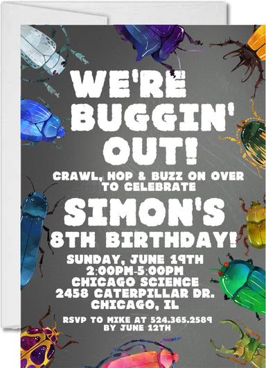 Bug Birthday Party Invitations
