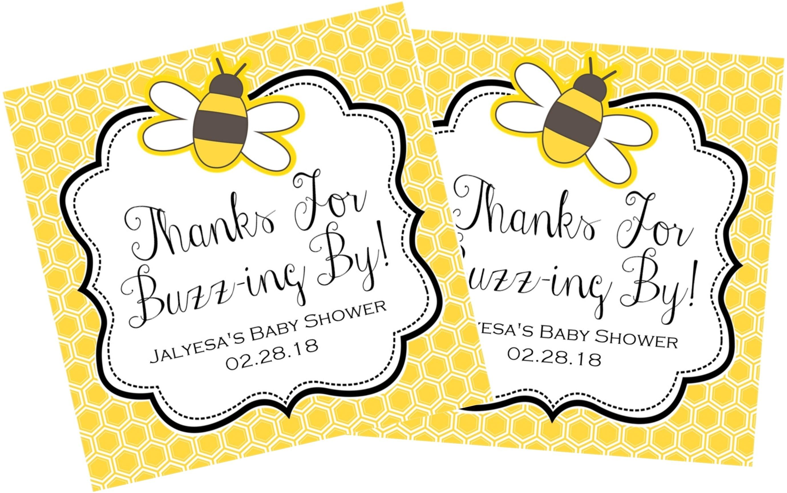 Bumble Bee Baby Shower Stickers Or Favor Tags