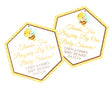 Bumble bee honeycomb baby shower sticker