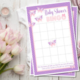 Butterfly Baby Shower Bingo Cards