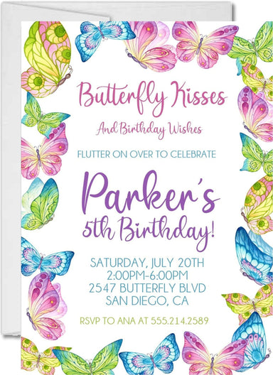 Butterfly Birthday Party Invitations