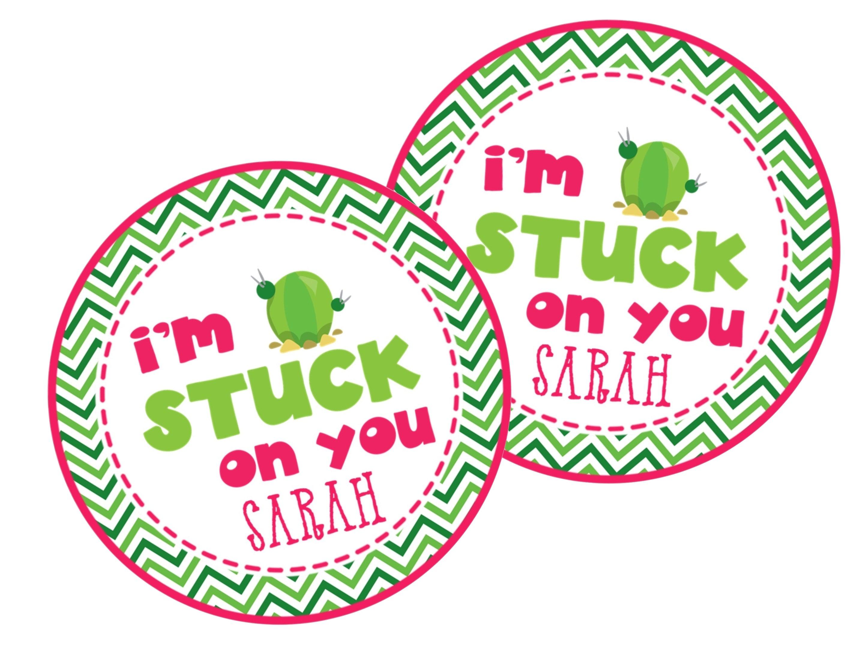 Cactus Birthday Party Stickers Or Favor Tags