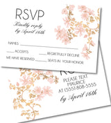 Cherry blossom rsvp cards
