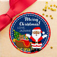 Christmas Santa sleigh holiday sticker