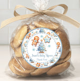 Christmas gingerbread cookie baby shower sticker