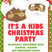 Christmas party invitation with Santa theme and personalized party details