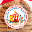 Circus tent thank you favor label