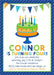 Colorful Birthday Cake Party Invitations