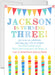 Colorful Birthday Candles Party Invitations