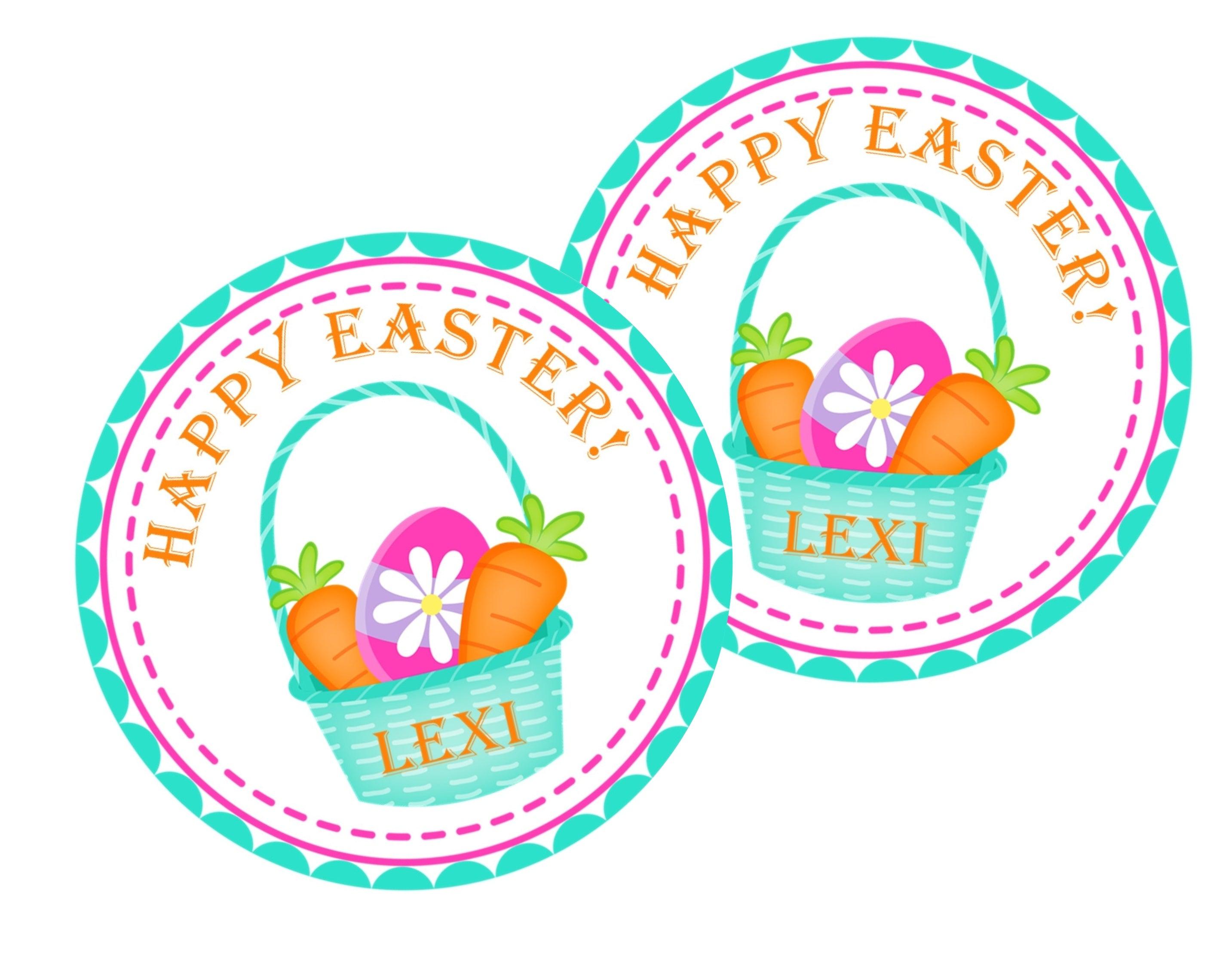 Colorful Easter Basket Stickers