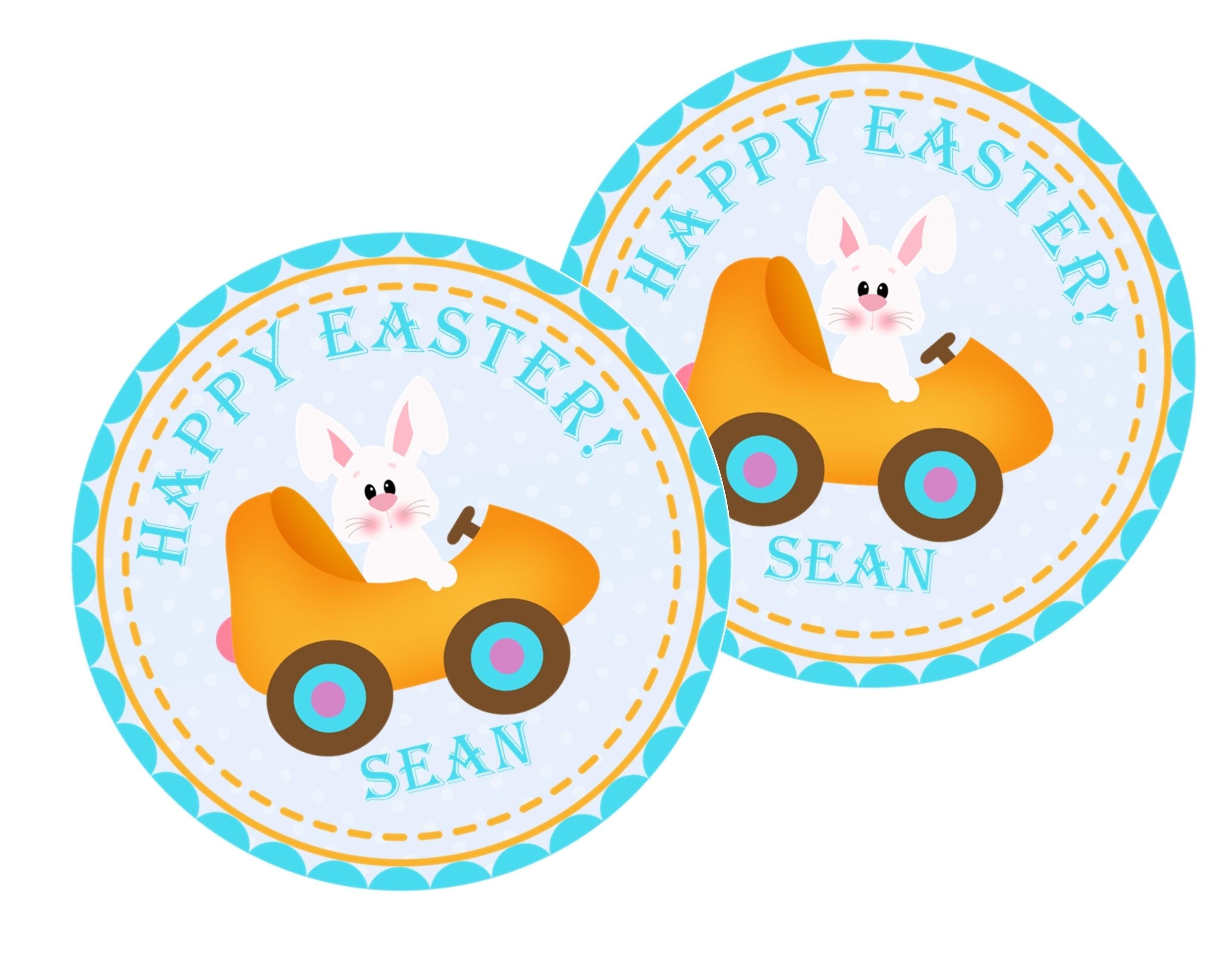 Colorful Easter Bunny Stickers