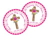 Colorful Floral Baptism Stickers