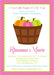 Colorful Girls Pumpkin Fall Baby Shower Invitations