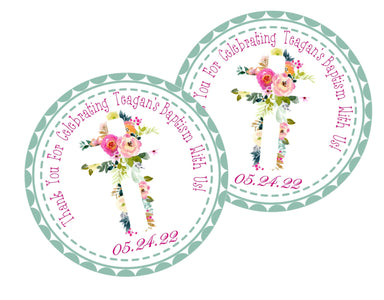 Colorful Pastel Baptism Stickers