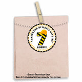 Construction Birthday Stickers – Personalized Age & Hard Hat Theme