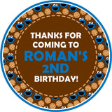 Cookie Monster Birthday Stickers