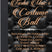 Costume ball admission ticket invitation with orange peach masquerade mask design