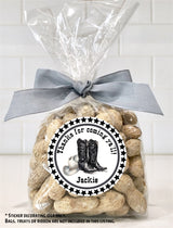 Country rodeo theme sticker for girls birthday