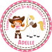Cowgirl Birthday Party Stickers
