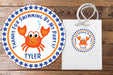 Crab Under The Sea Birthday Party Stickers
