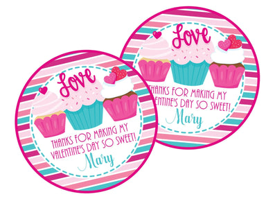 Milk Shake Valentine's Day Stickers — Party Beautifully