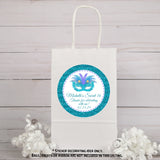 Custom Sweet 16 sticker with turquoise masquerade theme