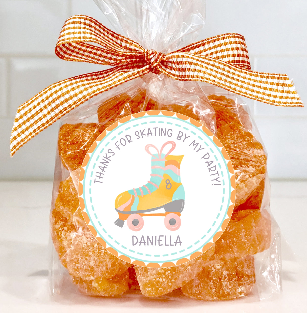 Custom name pastel skate sticker