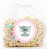 Cute baby elephant birthday sticker for 1st birthday party