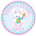 Cute bunny painting easter egg personalized sticker