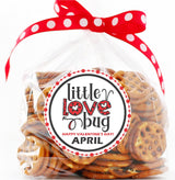 Cute ladybug Valentine favor sticker