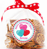 Cute pastel hearts Valentine sticker design